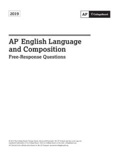 AP English Language and Composition Question 2 Rhetorical Analysis 2020 Scoring Commentaries (Applied to 2018 Student Responses) 4 September 2019 Sample F 66 Points (A1 - B4 - C1) Row A 11 The response earned a point for Row A because it provides a defensible thesis relative to the rhetorical choices Albright made to convey her message. . Ap language 2019 free response